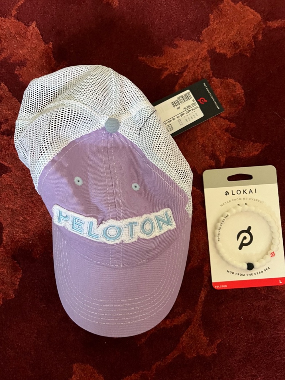 Peloton snapback trucker hat and Lokai bracelet - NWT